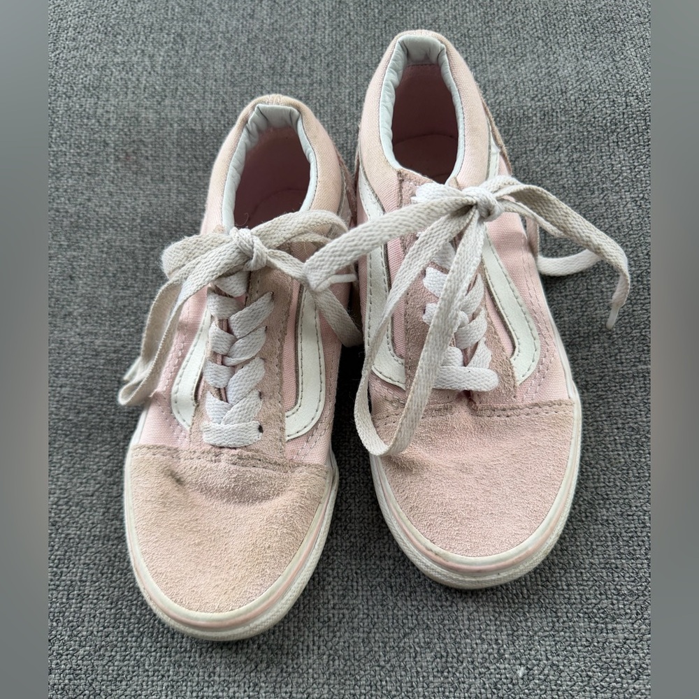 Kids old school vans size 12 light pink